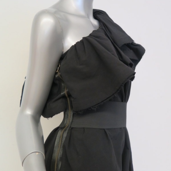 Lanvin for H&M Dress Black Cotton Size US 6 - Picture 4 of 8